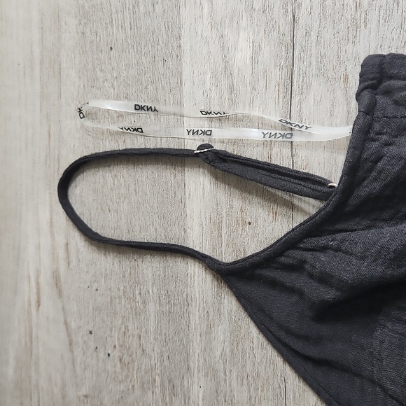 DKNY V NECK FRONT TIE BLACK SWIM COVER UP MAXI DRESS SIZE L NEW WITH TAGS - Picture 8 of 8